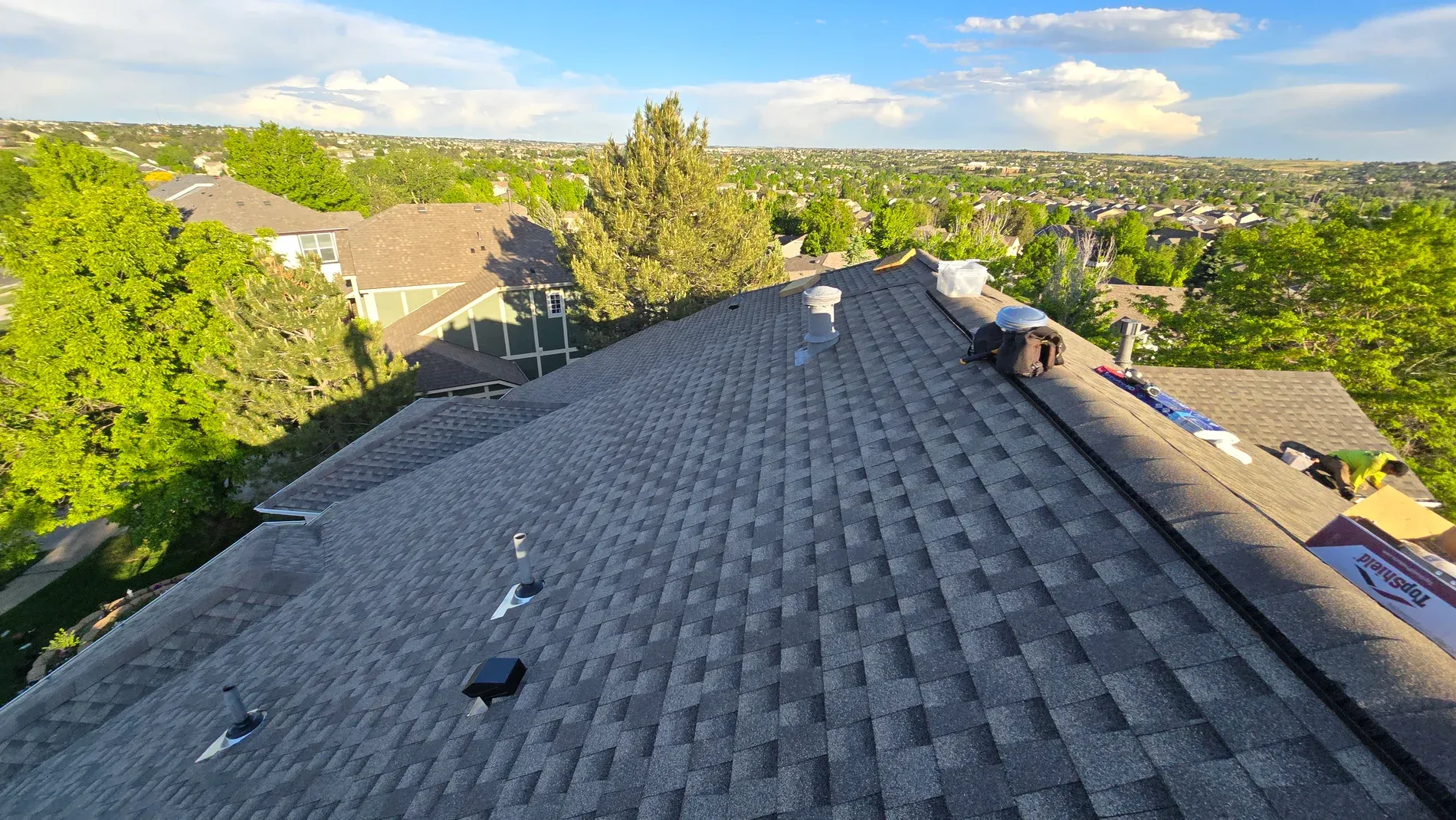 Roof build in progress