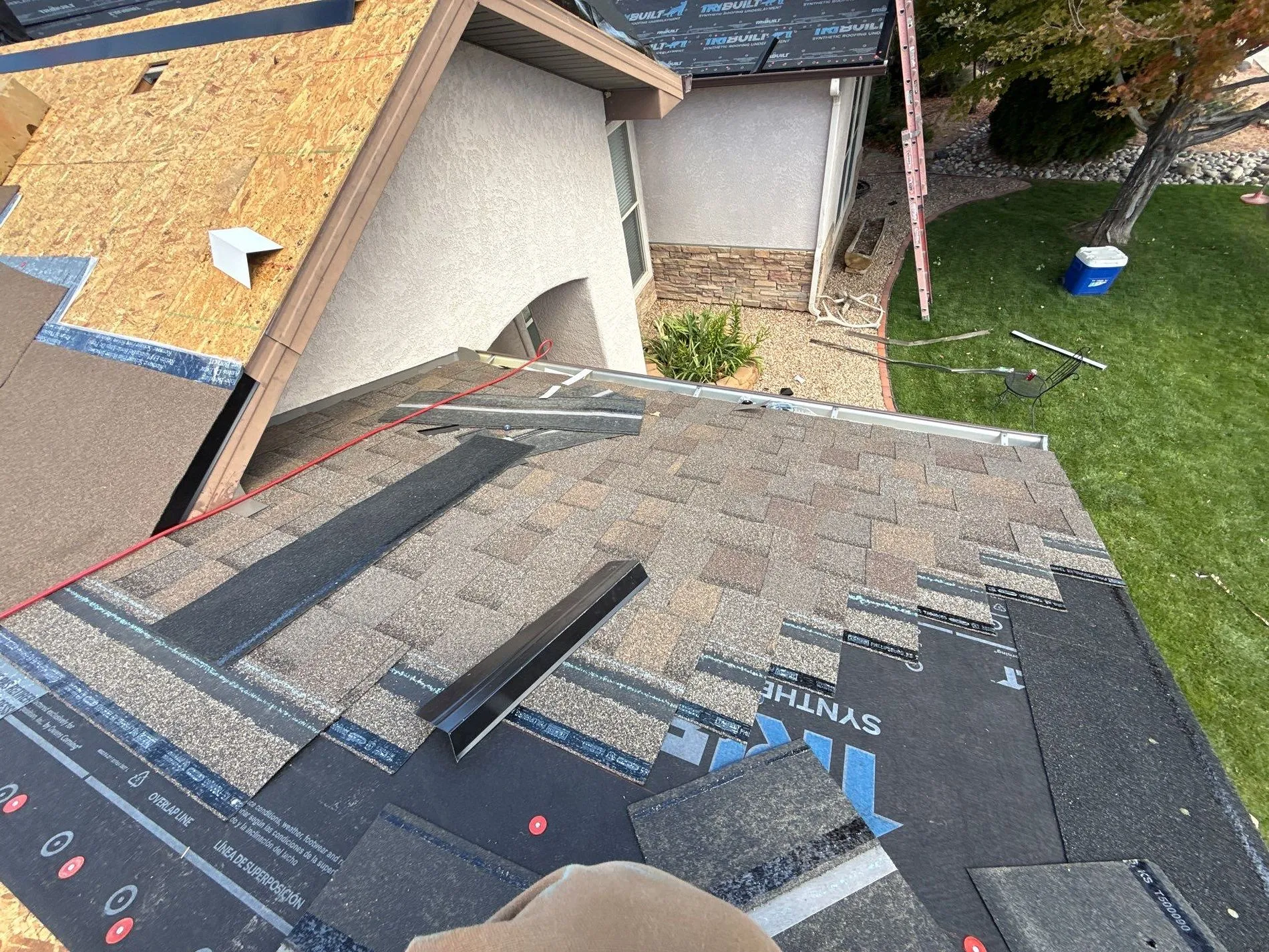 Completed residential roof
