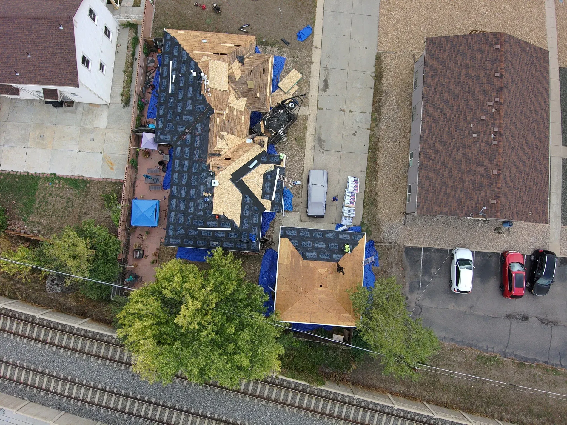 Build progress aerial view